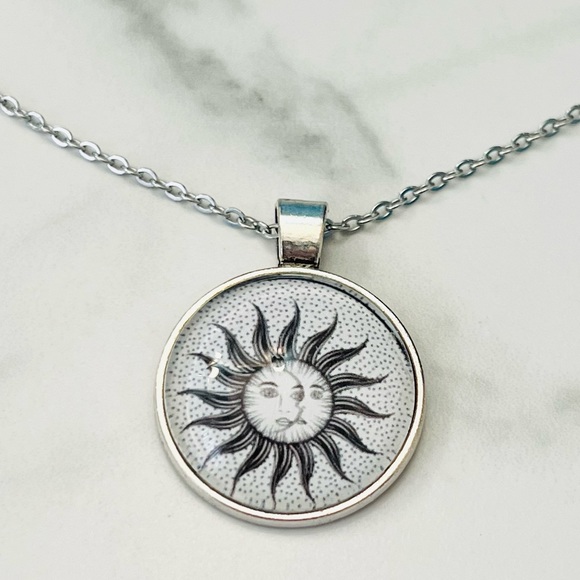 Hand Crafted Jewelry - Yin Yang with Moon and Sun Necklace